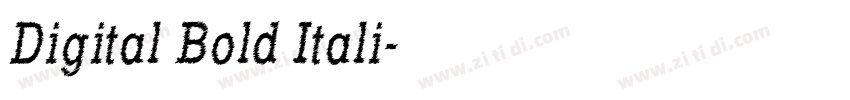 Digital Bold Itali字体转换